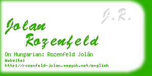 jolan rozenfeld business card